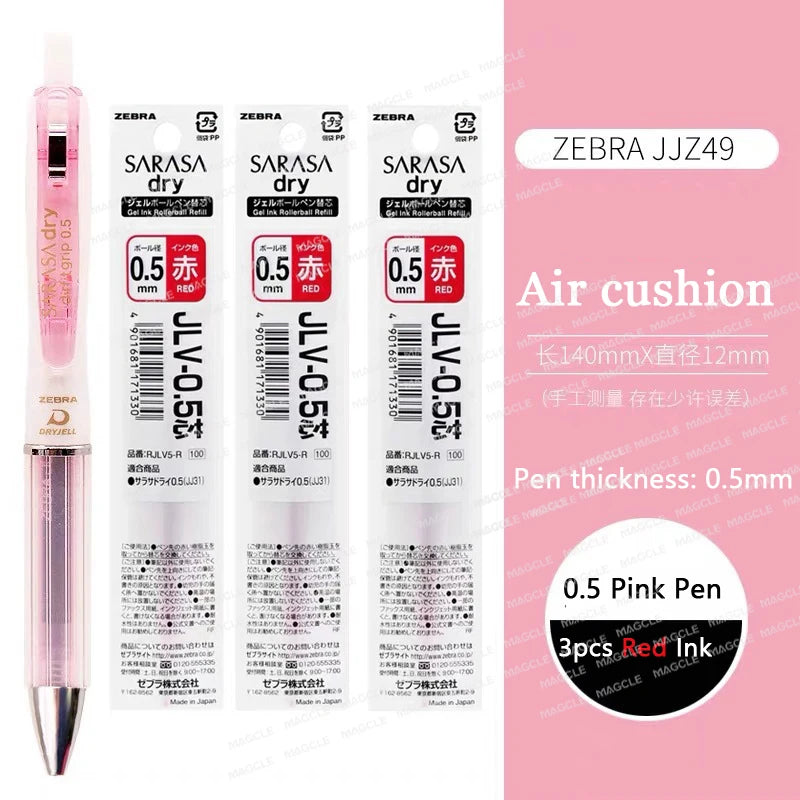 Zebra Japan SARASA Quick-Drying Neutral Pen JJZ49 0.4 Girfit Grip 0.5mm Signing Stylo Back to school aesthetic supplies statione