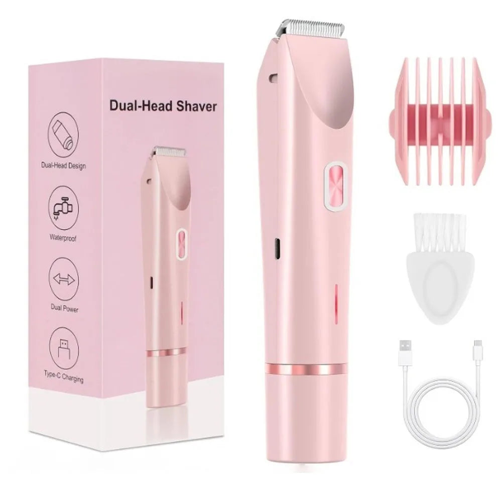 Electric Shaver for Women Electric Razor for Womens Bikini Legs Underarm Public Hairs Rechargeable Trimmer with Detachable Head