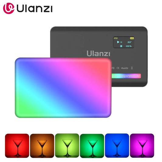 Ulanzi VL120 RGB Camera Phone Video Light Selfie Fill Light Portable 3100mAh Photography Lighting for Smartphone Vlog Tiktok