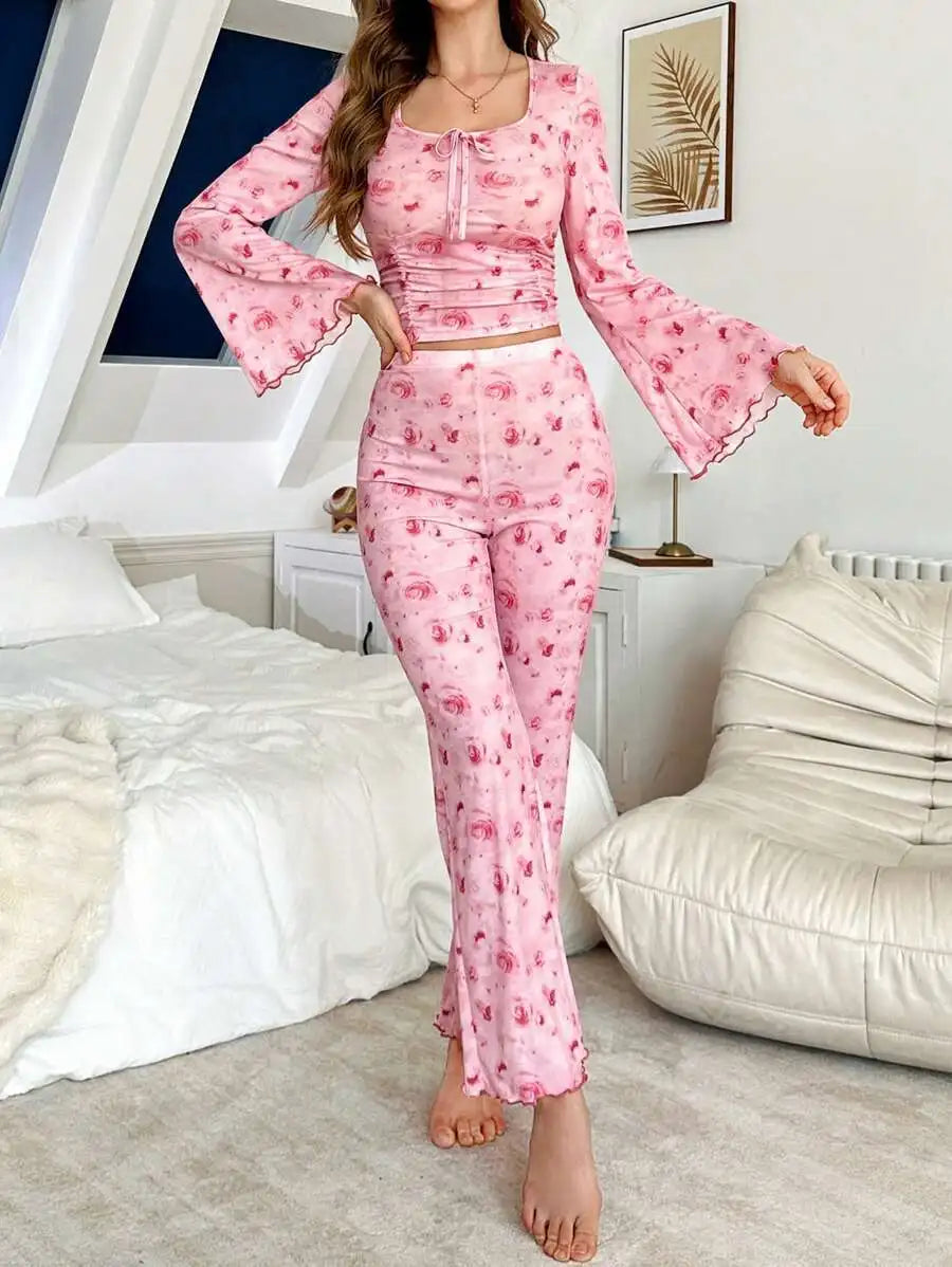 Women's pyjama set, sleep shirt and pants — view 26 of 26