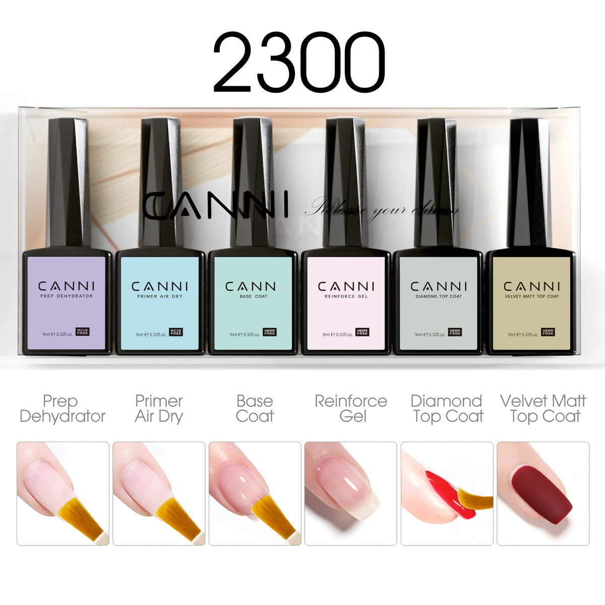 CANNI Gel Nail Polish TPO/HEMA FREE Gorgeous Christmas Red Color Winter Nails Full Coverage Soak Off UV LED Semi Permanent Gel