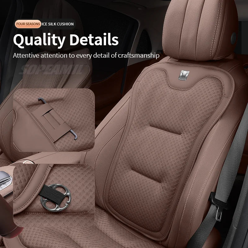 Car Cushion Cover Breathable Ice Silk Seat Protector Pad For GWM WEY TANK 300 TANK 400 TANK 500 TANK 700 2023-2026 Accessories