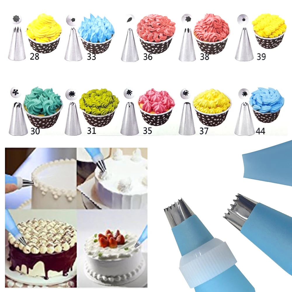 137-Piece Cake Decorating Kit - Turntable, Piping Tips & Bags - photo 3