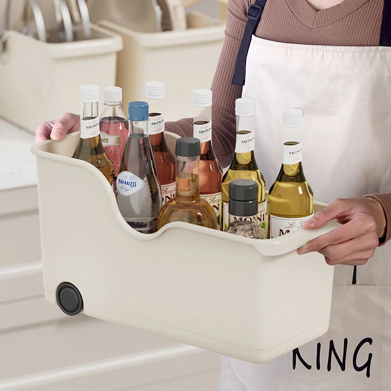 Slim Rolling Storage Box - Seasoning Bottle and Sundries Organizer - photo 4