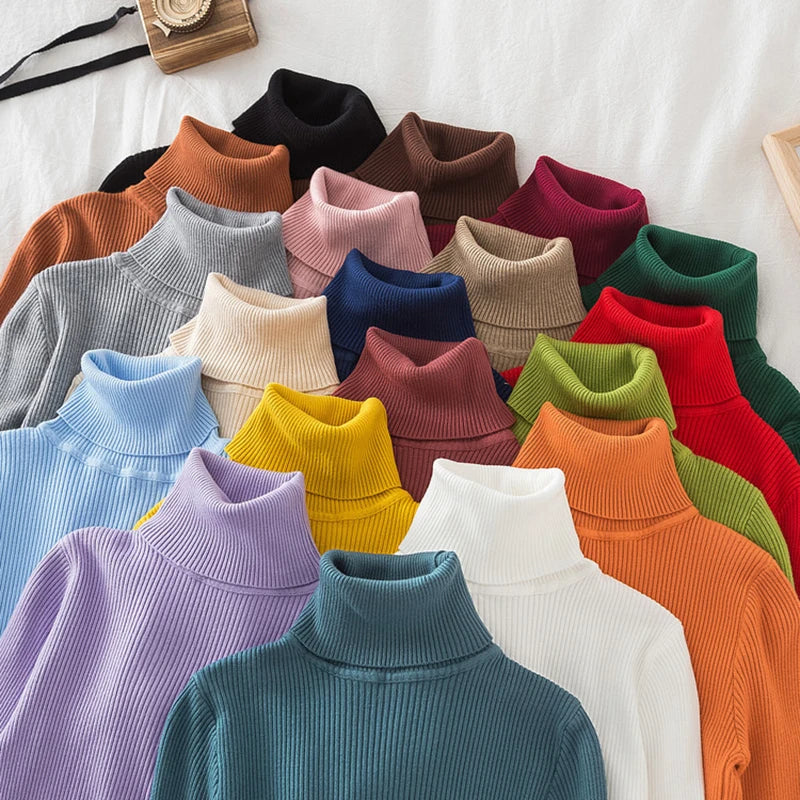 Women's soft turtleneck sweater, cotton blend — view 1 of 20