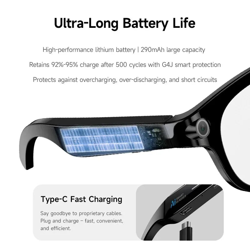 AI Smart Glasses — 8K Camera, Voice Assistant & Translation