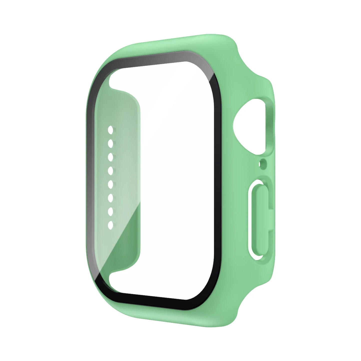 Apple Watch Tempered Glass Case + Screen Protector – Series 1–11, SE & Ultra 2 (38–46mm)