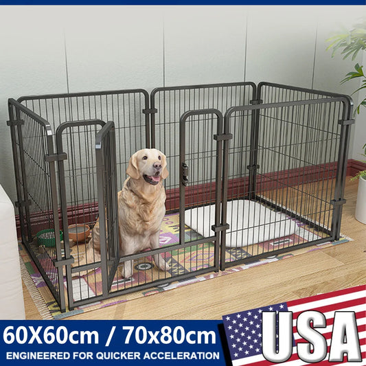 4/6 Panel Foldable Dog Fence Playpen – Heavy-Duty Puppy Exercise Kennel for Dogs, Cats & Rabbits | Indoor & Outdoor