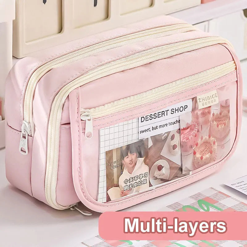 Kawaii Multi-Layer Pencil Case for Students - Cute and Functional