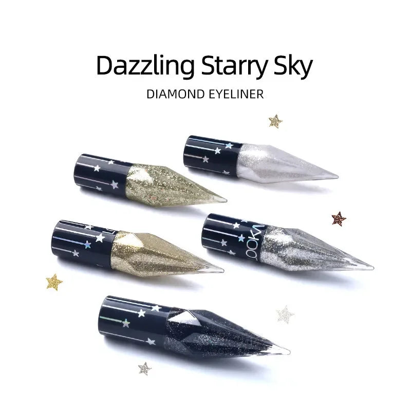 Shiny Eye Liners Pigment Silver Rose Gold Color Liquid Glitter eyeshadow Professional Eyeliner Beauty Cosmetics Makeup for Women