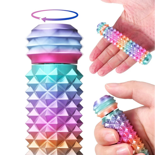 Spiky Rotating Grip Fidget Toy - 3D Printed, Quiet & Clicky Modes, for Desk and Office