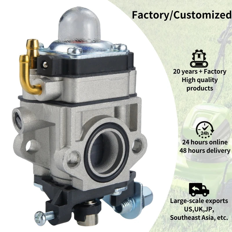 11mm Carburetor Carb 2-Stroke for 22cc 26cc 33cc 34cc Pocket Bikes Chainsaw Mower Hedge Trimmer Brush Cutter