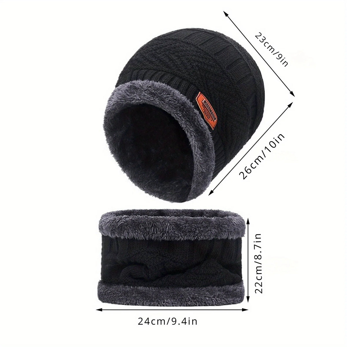 Unisex Knit Skull Cap, Scarf & Touchscreen Gloves - Winter Set - photo 4
