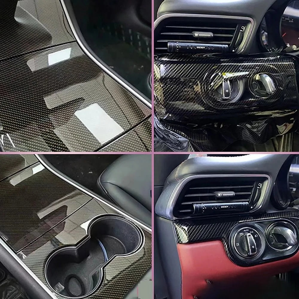 Carbon Fiber Vinyl Wrap Film – 3D/6D Matte & Gloss Forged Carbon Sticker for Car & Motorcycle (50x30cm)