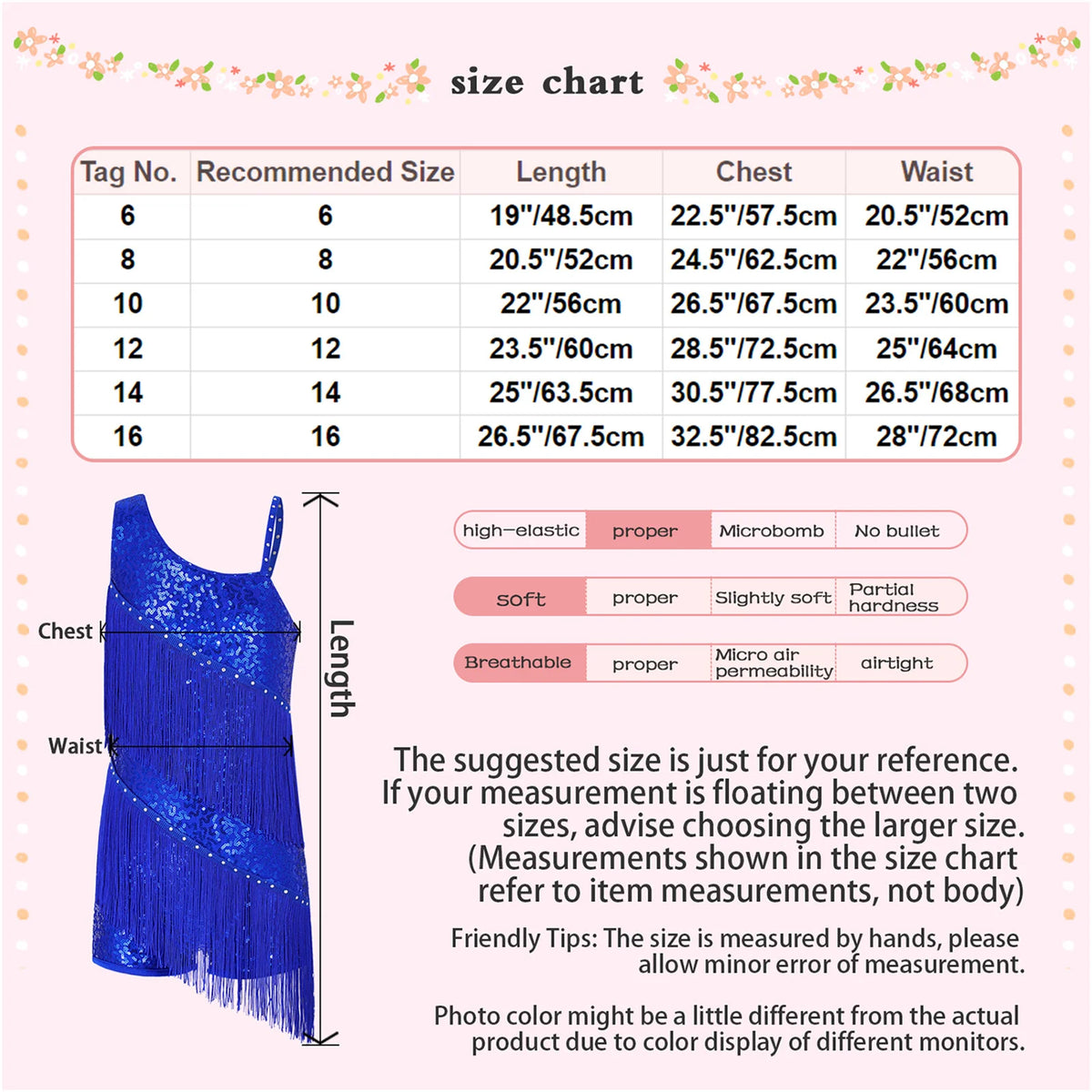 Girls sequin tassel Latin dress with shorts