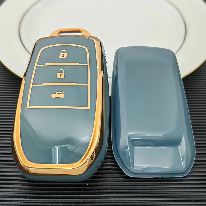 2 3 4 Buttons TPU Car Key Case Cover for Toyota Land Cruiser 200 300 Fortuner Camry Prado Crown TLK 200 Yaris Cross Hilux Innova