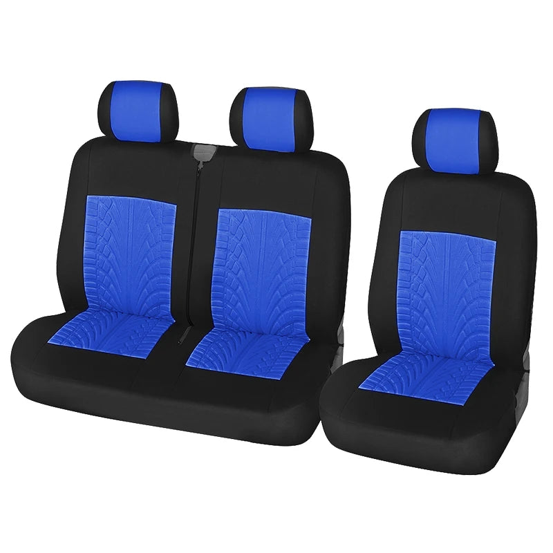 Universal Car Seat Covers 5 Pc Set with Tire Track Detail