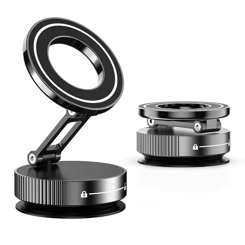 Car Mount Electric Vacuum Magnetic Holder Foldable Strong Suction Stand Cell Phone For iphone 12 13 14 15 16 17 Live Streaming
