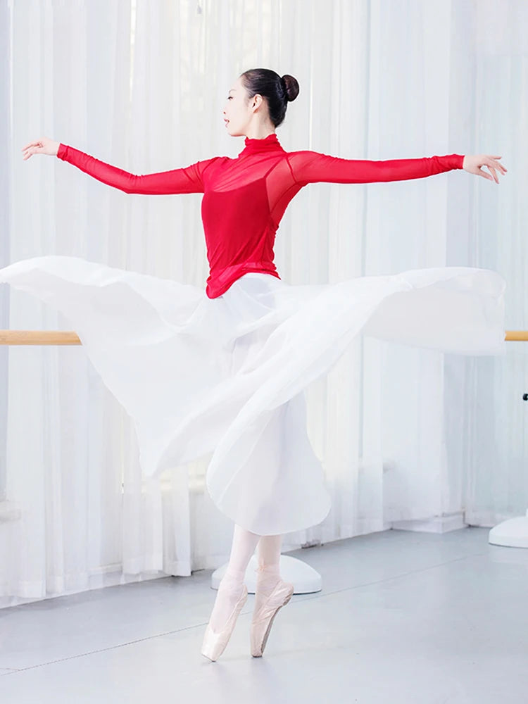 Full-skirt ballet practice dress