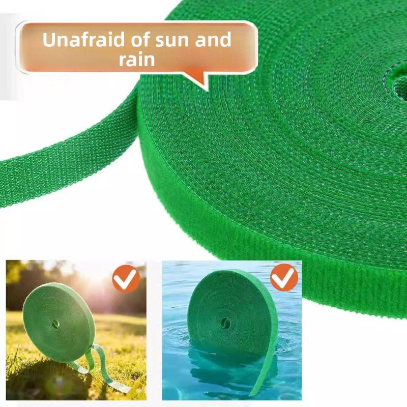 Reusable Garden Plant Ties — Adjustable Hook & Loop Plant Tape