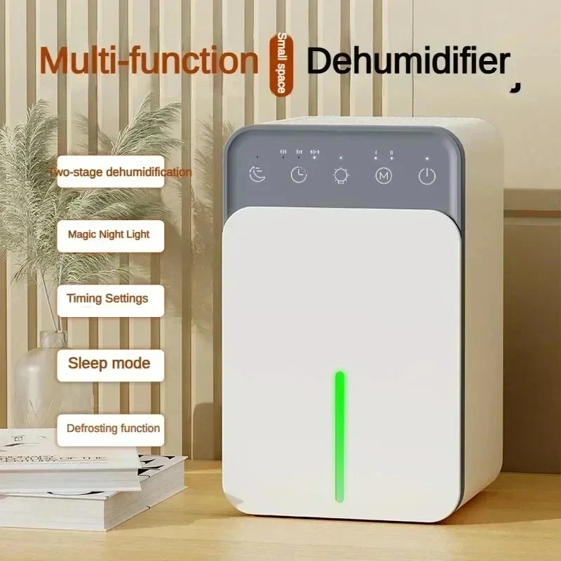 Portable Mini Dehumidifier Smart Sensing Moisture Absorber Odor Remover Reduce Damp Mold For Bedroom Office Indoor Use