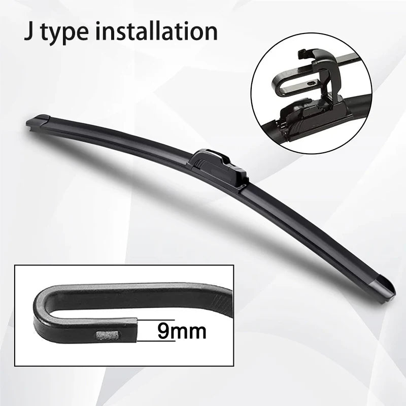 For Toyota RAV4 XA30 2005 - 2012 Car Wiper U-type Soft Rubber Boneless Wiper HD Quiet Durable Automotive Wiper 24"+16"