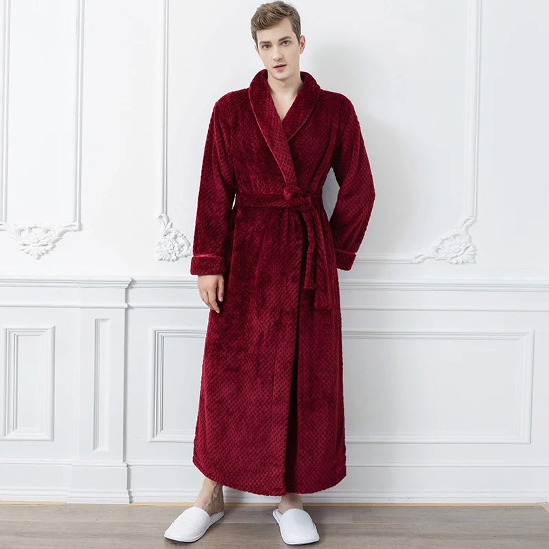 Women's Long Zip-Up Flannel Bathrobe, Plus Sizes