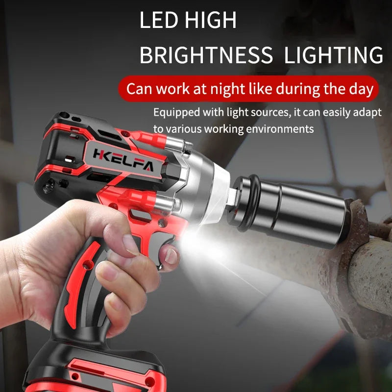 520N.M Brushless Electric Impact Wrench  Impact guns 1/2 Reverse Cordless Electric Wrench for Makita 18V Battery Power Tool