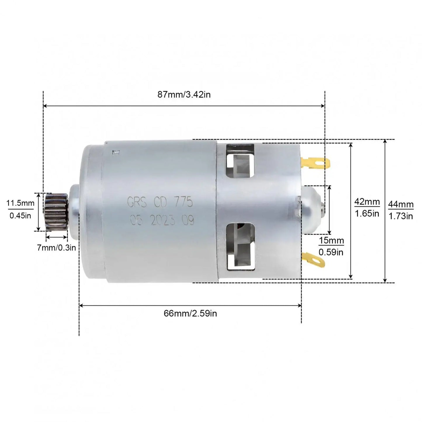 775 DC Motor 18V 16 Teeth Micro Motor Engine Fit for Makita Impact Drill / Electric Motor Drill Gear Impact Drill Motor
