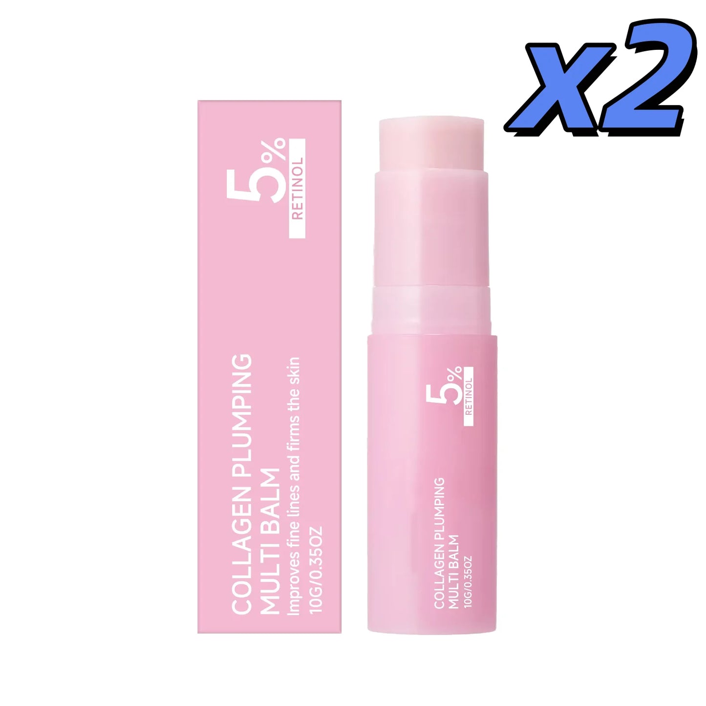 Collagen Plumping Multi Balm 5% Retinol Firming Lifting Fade Fine Lines Hydrating Glowing Increase Elasticity Wrinkle Balm Stick
