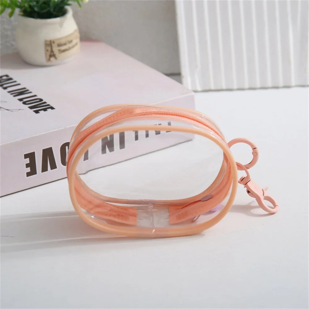 Storage Bag Small Square/Round Clear Lightweight Multipurpose Compact Case Dustproof Charger Protector Pouch Zipper Gift Bags