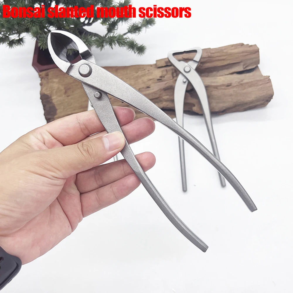 Three models of bonsai shears are available, including stainless steel thick branch shears, sharp horticultural shears, bonsai t
