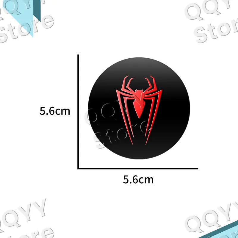 4Pcs 56mm Aluminium Red Spider Logo Car Wheel Center Hub Cap Rims Dust-proof Cover Hubcaps Sticker For Universal Car Accessories