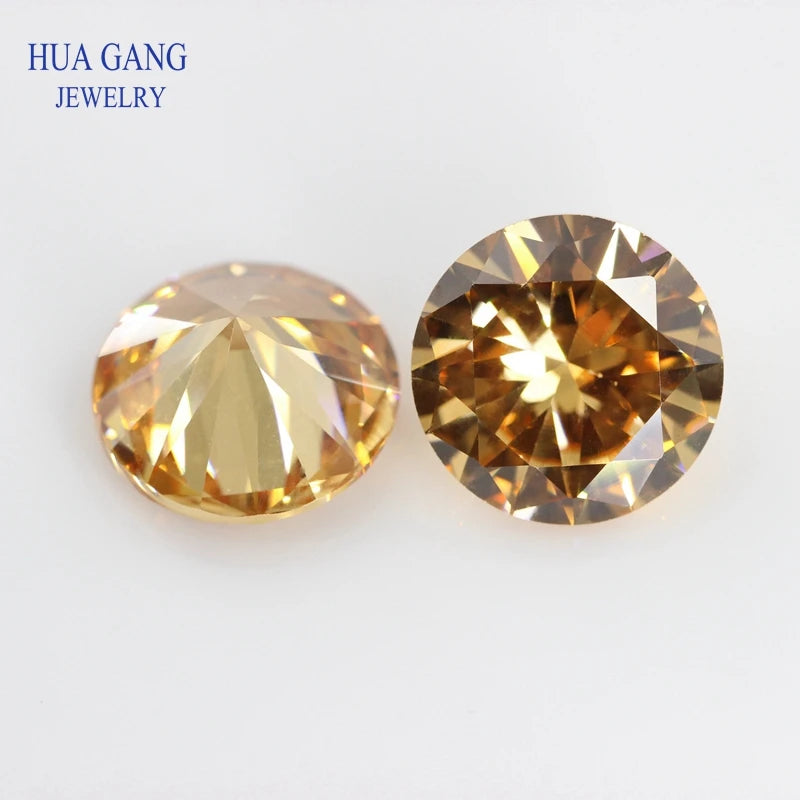 5A Cubic Zirconia Stone Multicolor Round Shape Brilliant Cut Loose CZ Stones Synthetic Gems Beads For Jewelry1.0~20mm AAAAA