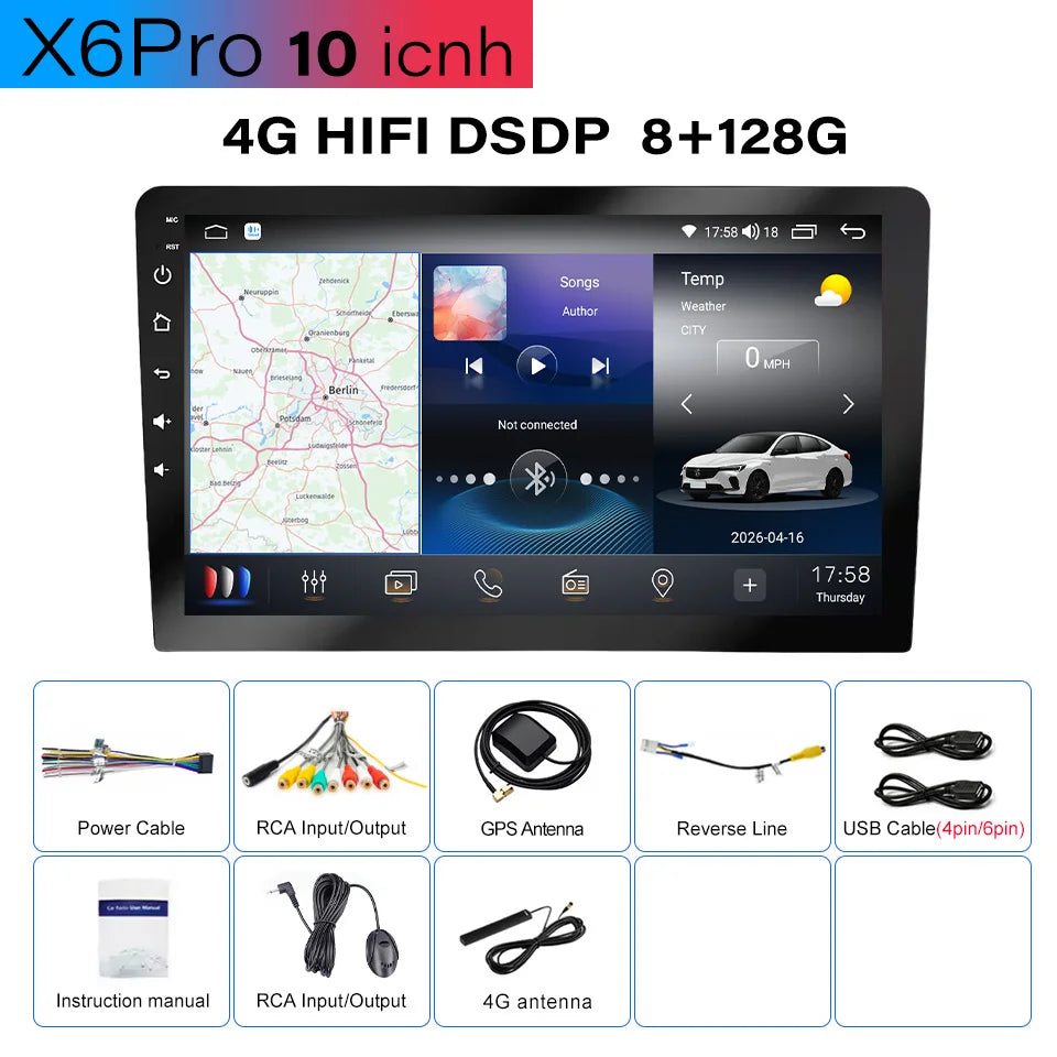 CAIXI Universal 7" 9" 10" 2din Android 16 CarPlay Auto Radio For Volkswagen Fiat Renault Nissan Hyundai Car Multimedia autoradio