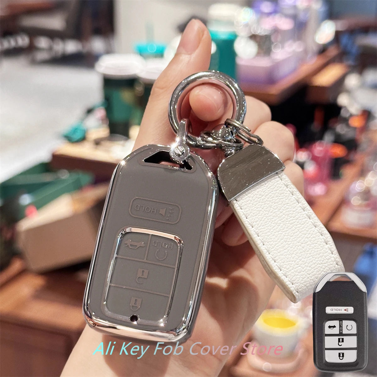 for Toyota Key Fob Cover Keychain For Honda Accord Civic Cr-V Hr-V Fit Odyssey Jed Crosstour Crider Accessories