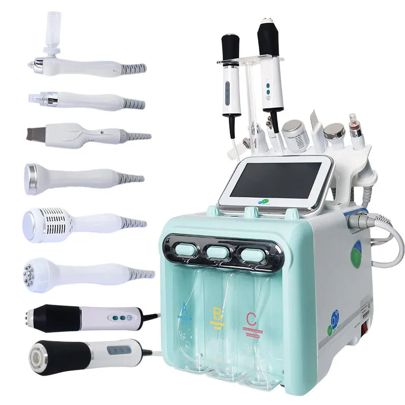New Design 8 in 1  hydro Facial Machine for Wrinkle Remover  Bubble Facial Machine CO2 Oxygen beautiful equipment