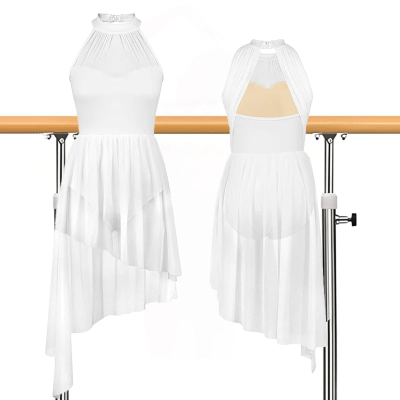 Women's sleeveless flowy lyrical dress
