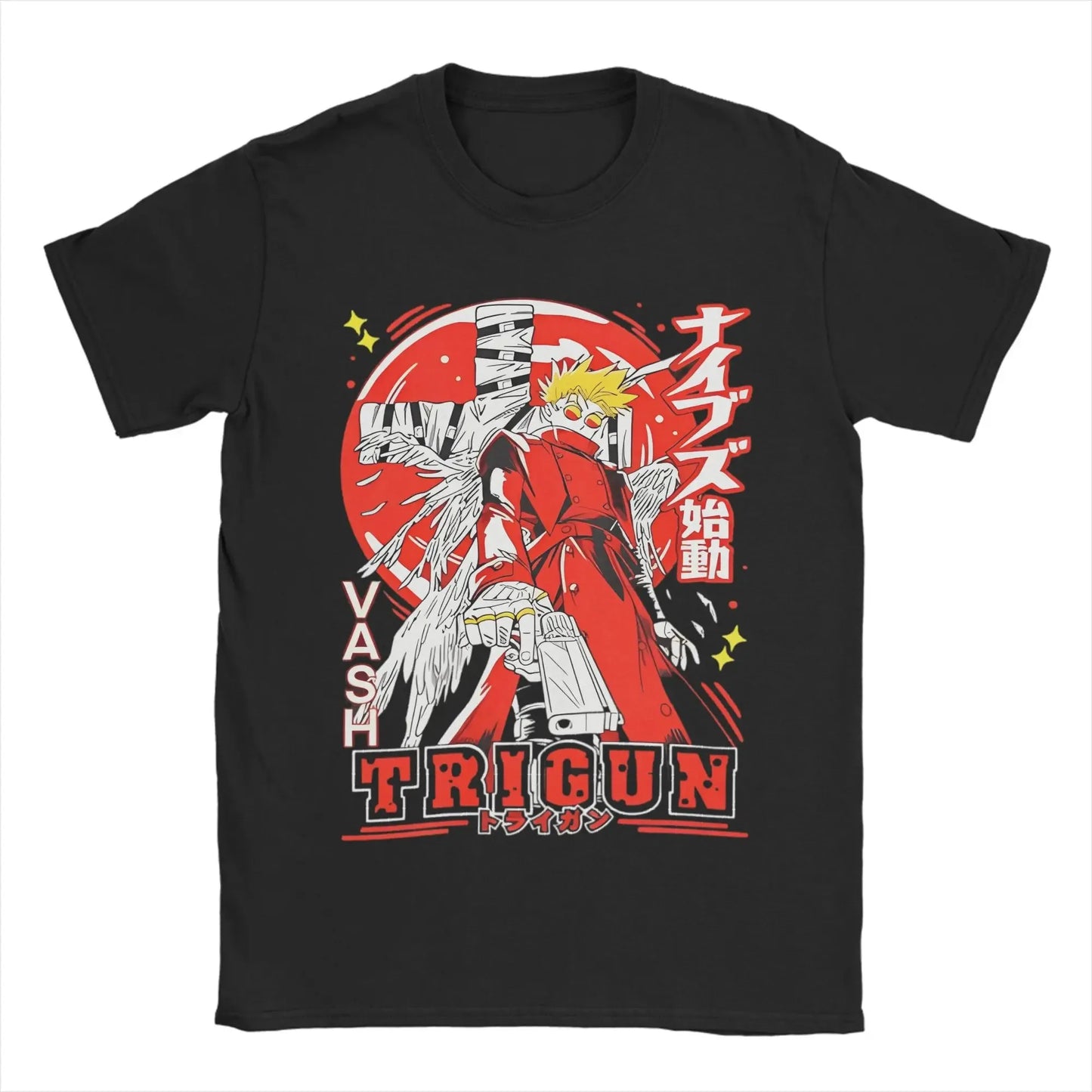 TRIGUN STAMPEDE Trigun Nicholas D Stampede Graphic Print T-Shirts Men Women Fashion Crewneck Cotton Tees Harajuku Oversized Tops
