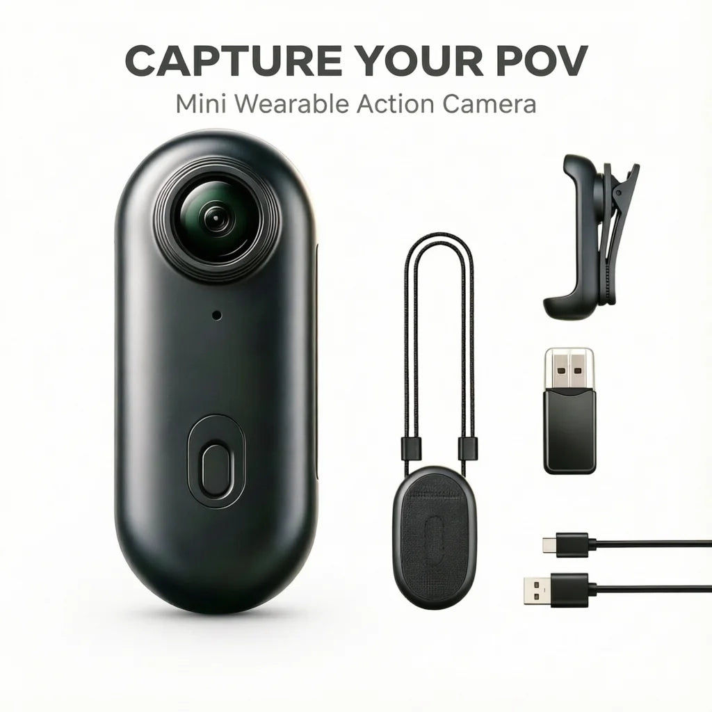 4K Mini Vlog Camera — Portable WiFi Action Body Cam
