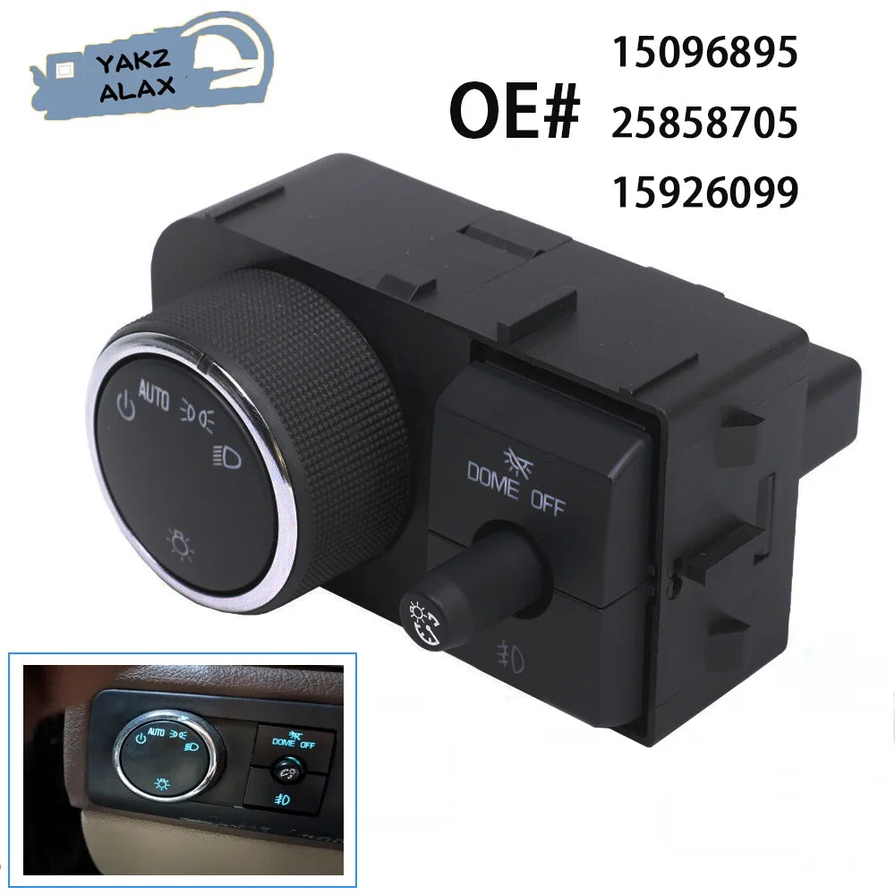 Headlight & Fog Light Switch — Chevrolet Avalanche, Silverado, Suburban, Tahoe & GMC Sierra/Yukon (2007–2013)