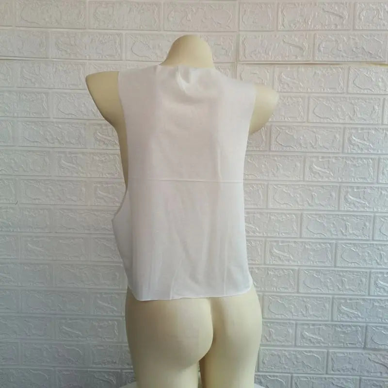 Women Sleeveless Sexy Side Hollow Out Tank Top Summer Loose Fit Crop Tees Gym Fitness Breathable Camisole Hot Girl Sporty Cloth