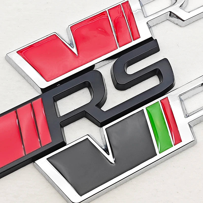 3D Metal Logo VRS Sticker Letters Emblem Car Front Grille Fender Side Trunk Badge For Skoda RS VRS Stickers Accessories
