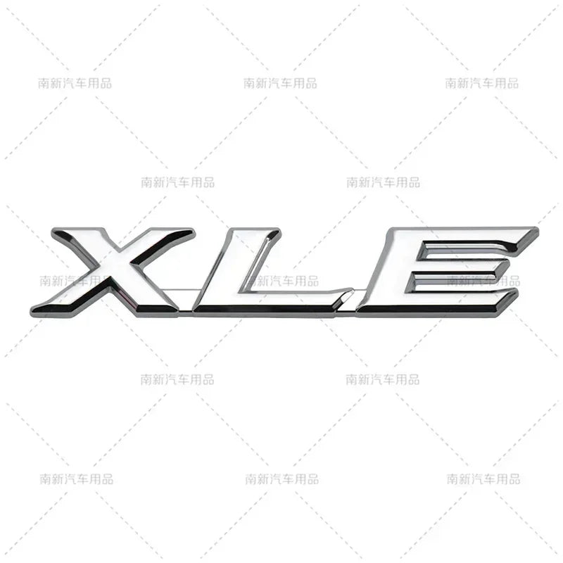 3D Metal XSE XLE SE LE Letters Rear Trunk Emblem Badge Car Sticker For Toyota CAMERY YARIS RAV4 COROLLA EX CROWN Accessories