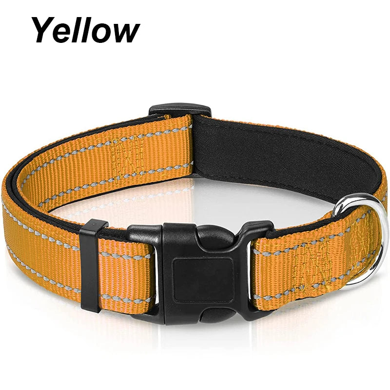 Soft Neoprene Padded Reflective Collar - Large Dogs