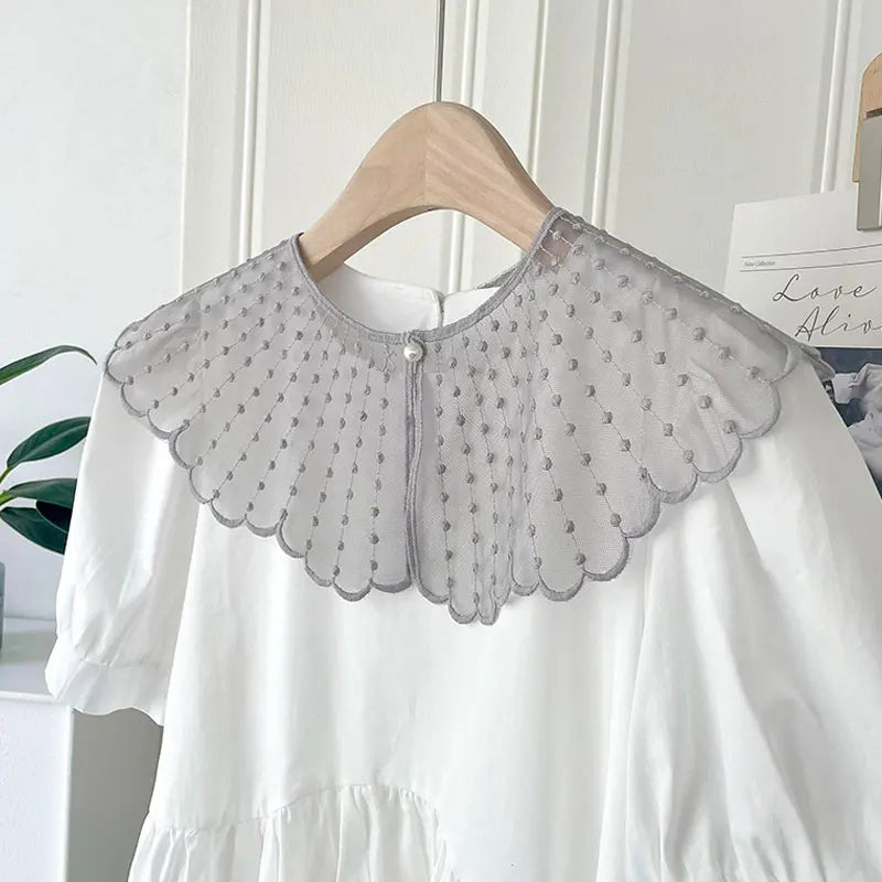 Detachable Fake Collar Fashion Lace Decorative Shirt Dress Fake Collar Dickey Collar for Women Blouse
