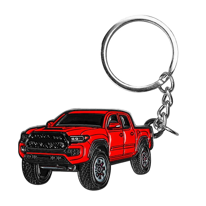 Zinc Alloy Uncoated Car Model Pendant Keychain for Tacoma Style Metal Keychain for Toyota Tacoma Durable Decor Accessories