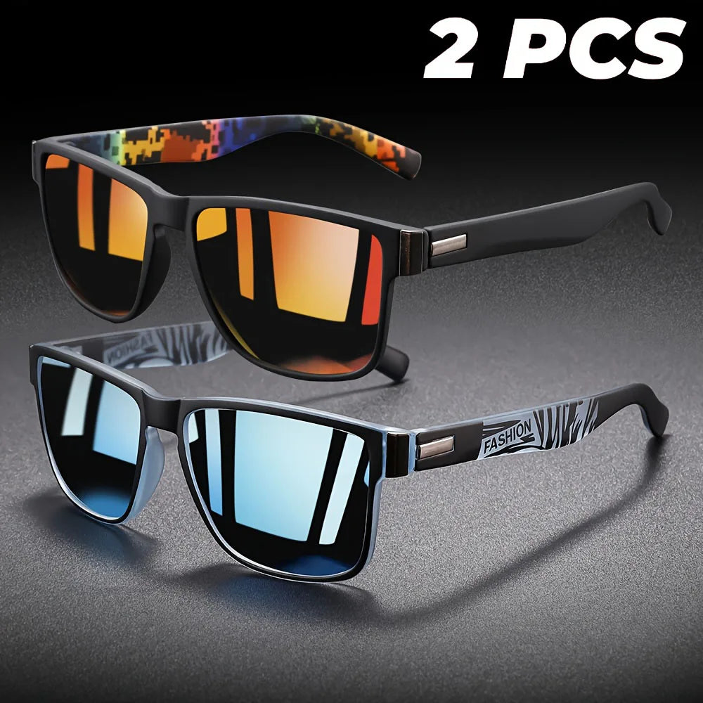 Unisex Square Polarized Sunglasses — Vintage UV400 Shades