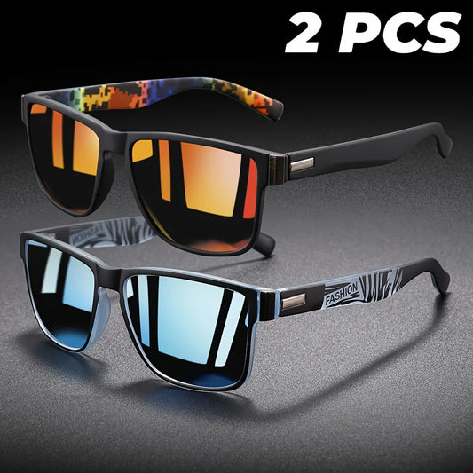 Unisex Square Polarized Sunglasses — Vintage UV400 Shades