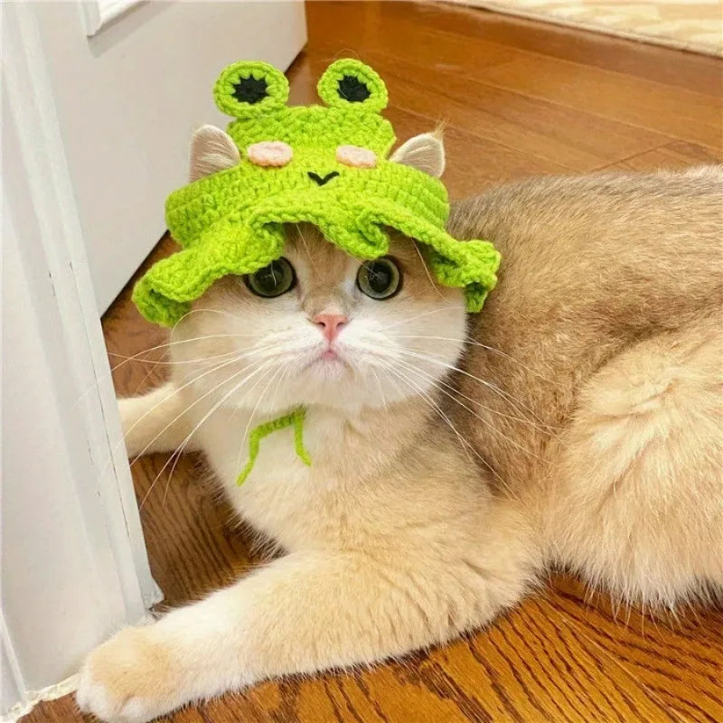 Cat Hats Elastic Cute Puppy Kittens Hat Headwear Photo Shoot Props Cat Accessories